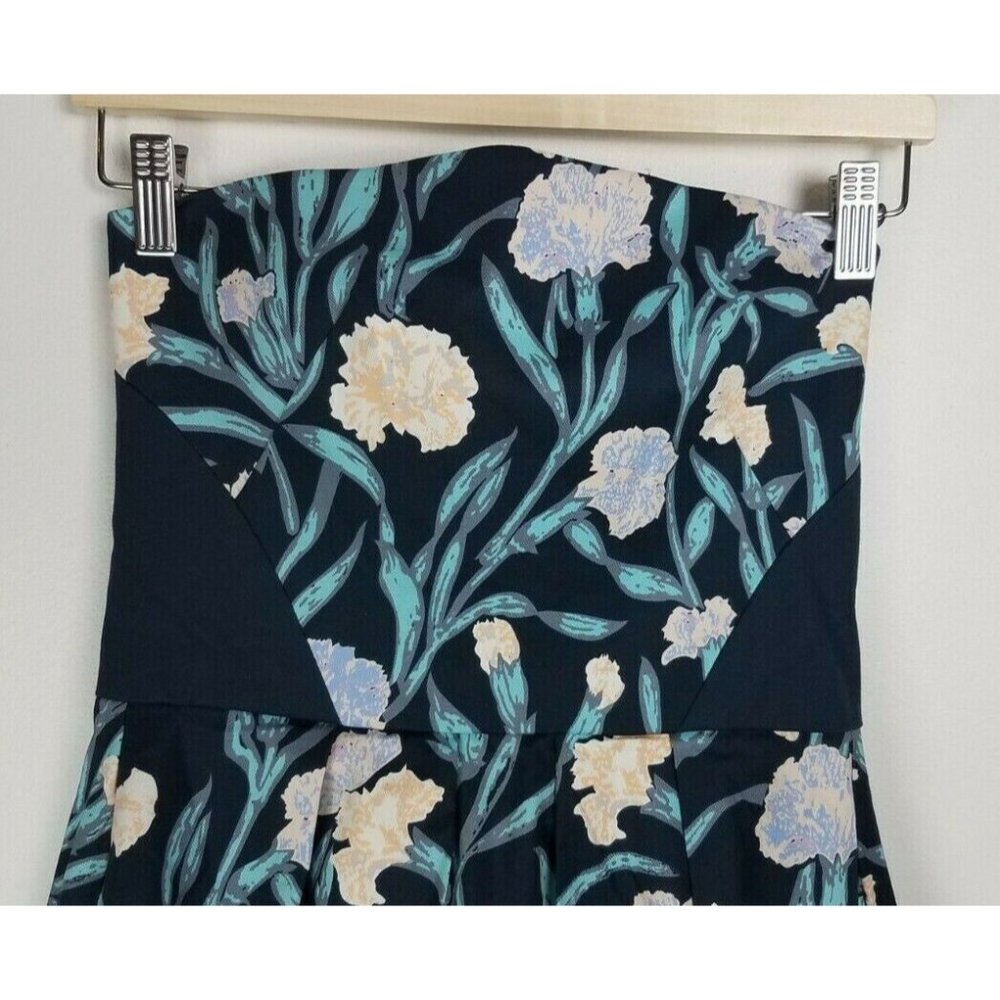 French Connection Sz. 2 Carnation Floral Strapless Short Dress W/ Pockets NWT - Picture 3 of 7